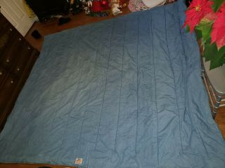 Vintage Ralph Lauren Blue Jean Denim Comforter Windward 100 Cotton King Size