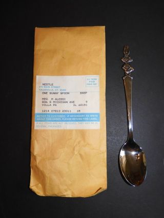 Vintage Nestle Quik Bunny 18/8 Stainless Steel Spoon With Envelope By Imperial