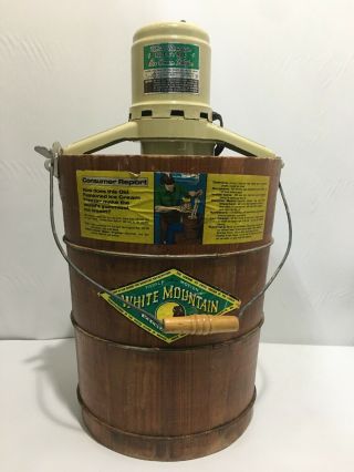 Vintage White Mountain 6 Qt Electric Ice Cream Freezer Maker Model 692 4&6