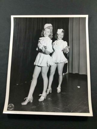 1944 Ww2 Uso Showgirls Years Eve Us Army Camp Polk La Old Photo A268
