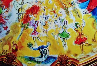 Chagall - Paris Opera Ceiling 1 - Lithograph - 1964 - In Us