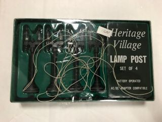 Department 56 Heritage Village (lamp Post Set) Of " 4 "