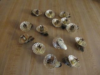 Vintage Victorian Clip On Christmas Tree Candle Holders 14 Total