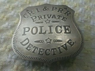 Chicago Rock Island Obsolete Police Badge 1960 