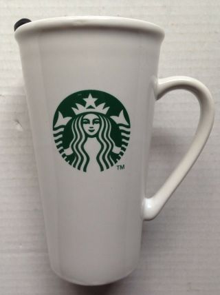 2012 Starbucks Grande Latte Coffee Mug With Lid,  Mermaid Logo,  16 Ounces,