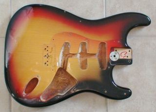 Vintage 1974 Fender Stratocaster Hardtail Body Made In Usa