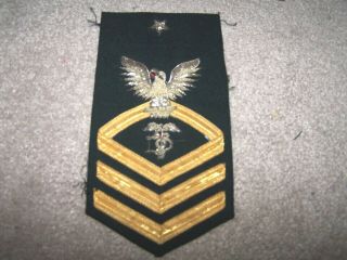 Wwii Era Us Navy,  Senior Chief Petty Officer,  Dental Technician,  Blue,  Bullion