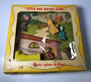 Vintage 1951 Emenee Industries Inc Little Red Riding Hood Display Box