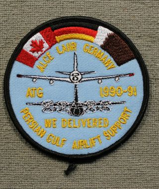Caf Rcaf Lahr Germany Atg 1990 - 91 " We Delivered " Jacket Crest / Patch (19199)