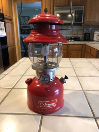 Vintage Coleman Lantern Red 200a 2/57