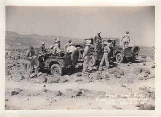 Wwii Photo Us Army Troops In Jeeps Desert Sand 1942 Camp Seeley 25
