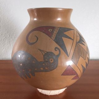 Vintage Mata Ortiz Casas Grande Pottery Jar Osbaldo Ortiz Mexican Folk Art