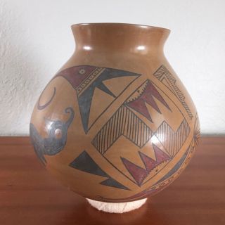 Vintage Mata Ortiz Casas Grande Pottery Jar Osbaldo Ortiz Mexican Folk Art 2