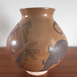 Vintage Mata Ortiz Casas Grande Pottery Jar Osbaldo Ortiz Mexican Folk Art 3