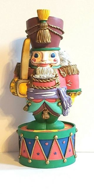 Dept.  56 Vintage 13 Inch Tall Holiday Toy Soldier On Drum Sculpture