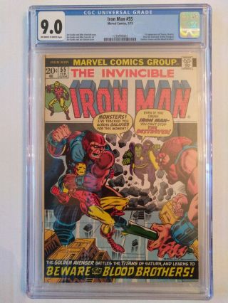 Iron Man 55 Vol 1 Cgc 9.  0 Incredible 1st Appearance Of Thanos Cbg943