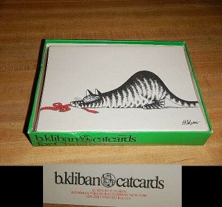 Vintage 1978 Kliban Cat Christmas Cards Box Of 21 Cards " Happy Holidays " Nib