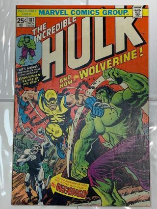 Marvel Incredible Hulk 181 (1974) 1st Appearance Wolverine (value Stamp Intact)