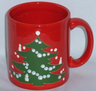 Vintage Waechtersbach Mug - Christmas Tree Red / Green