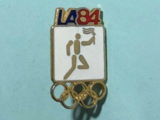 1984 La Olympic Torch Runner Pin