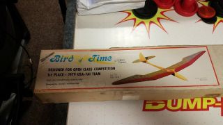 Bird Of Time Vintage Rc Glider Model Airplane Kit By Marks Models 118 " Wingspan