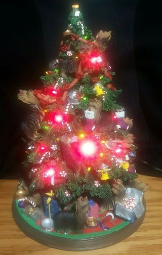 Danbury Yorkie Dog Christmas Tree Light Decoration