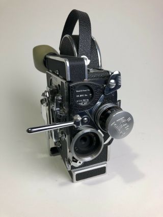 Bolex Paillard H16 Reflex 3 16mm Vintage Movie Camera Vry Switar f1.  8 16mm 2