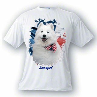 Samoyed Stars & Stripes Personalized Custom Pet T Shirt Gift