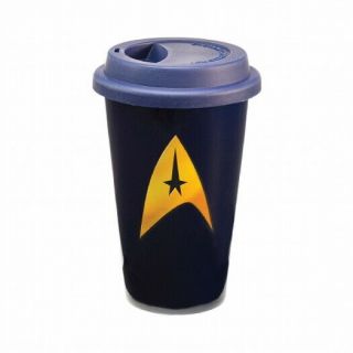 Star Trek Classic Command Logo 12 Oz Double Wall Ceramic Travel Mug