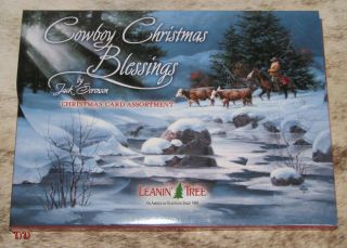 Leanin Tree Cowboy Christmas Blessings Cards 2 Each Of 10 Designs W/ Envelopes