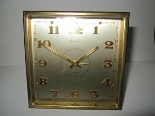 Vintage Mathey Tissot Swiss Made 8 Day Alarm Desk Clock Nr