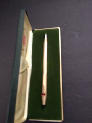 Vintage 1975 Cross Pen 1/20 10k Gold Filled W/ Instructions And Box