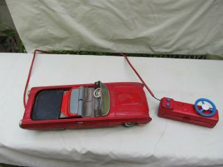 Vintage Cragstan Remote Control Ford Thunderbird Battery Op Tin Car / Fair