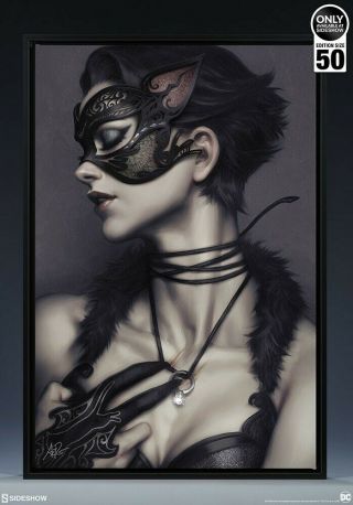 Catwoman 4 Framed Gallery Wrapped Canvas Sideshow Fine Art Print Artgerm Lau