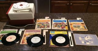 Vintage Show N Tell Youth Phono Viewer A562 & Records