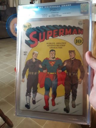 Superman 12 Cgc 6.  5 Classic Cover