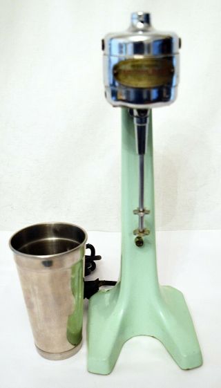 Vintage Hamilton Beach No.  25 Malt - Milkshake Mixer & Stainless Cup -