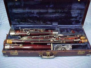 Vintage Lesher Bassoon,  Elkhart Ind.  Complete