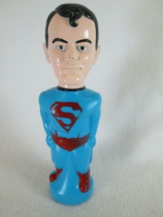 Vintage 1965 Superman Soaky Colgate Palmolive Empty Plastic Soap Bottle