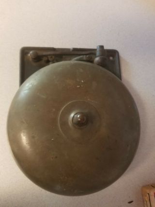 Vintage Boxing Ring Bell Cast Iron Base W/ Bell Measures 8 " Diameter/wrestling