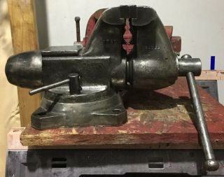 Vintage Big Vice 1760 Wilton 6” Bullet Bench Vise With Swivel Base.  Made In Usa