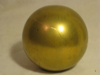Vintage 3.  75 " Metal Orb Ball Sphere Cast Brass ? Heavy Hollow Part