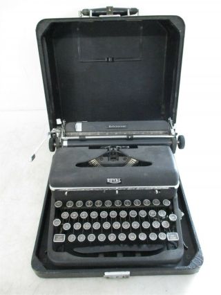 Royal Aristocrat Typewriter W/ Case Part/repair