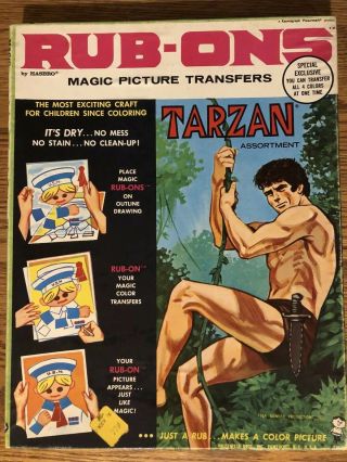Vintage Hasbro Rub Ons Tarzan 2762 Complete And In