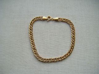 Vintage 9ct Yellow Gold Fancy Link Chain Bracelet Hallmarked.  375 Italy