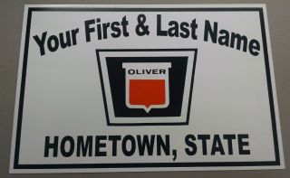 Personalized Oliver (keystone Emblem) Aluminum Name Sign