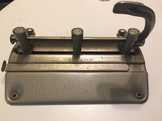 Vintage Industrial Three Hole Punch By Master Products Mfg Co