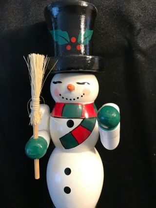 Kurt S Adler 3 Snowman Wooden Totem Christmas Holiday Decoration Snowmen 2