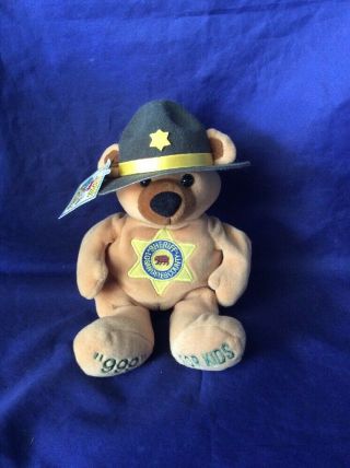 Los Angeles County Sheriff Lasd 999 For Kids Plush Bear 9” Tall 1 - 3