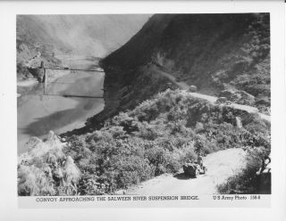 1940s Wwii Us Army Lido Road Cbi China Burma India Photo Salween River Bridge